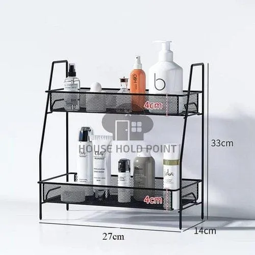 2 Layer Multi Purpose Metal Organizer Shelf