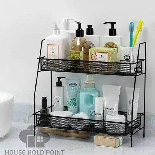 2 Layer Multi Purpose Metal Organizer Shelf