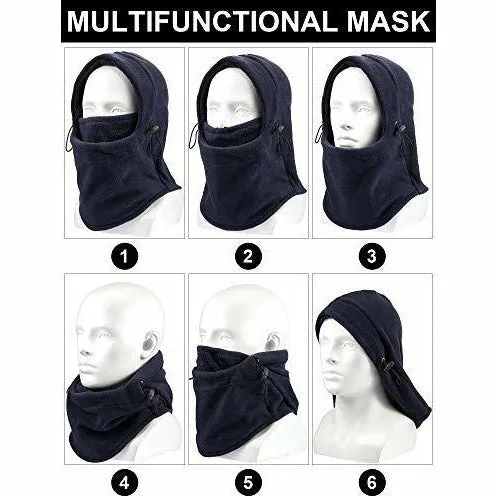 3-Pieces Balaclava Fleece Hood for Cycling