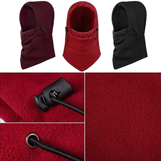 3-Pieces Balaclava Fleece Hood for Cycling