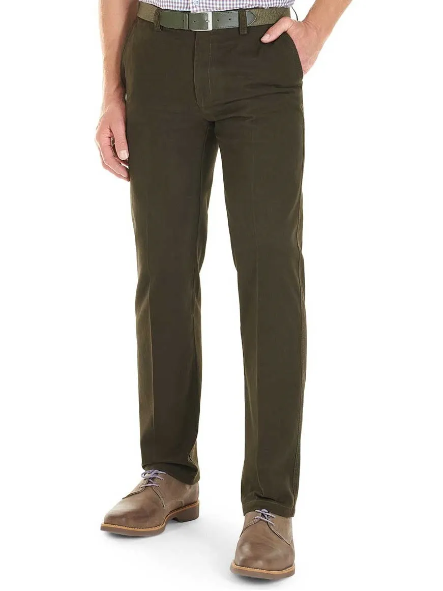 40% OFF GURTEEN Trousers - Longford Autumn Stretch Cotton Chinos – Bracken - 36 LONG & 40 REGULAR