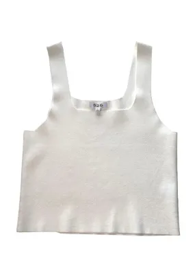 525 America Square Neck Knit Tank- White