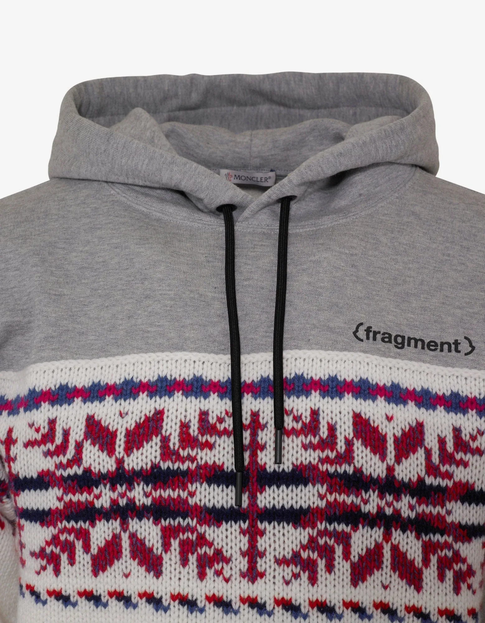 7 Moncler Fragment Hiroshi Fujiwara Fair Isle Panel Hoodie