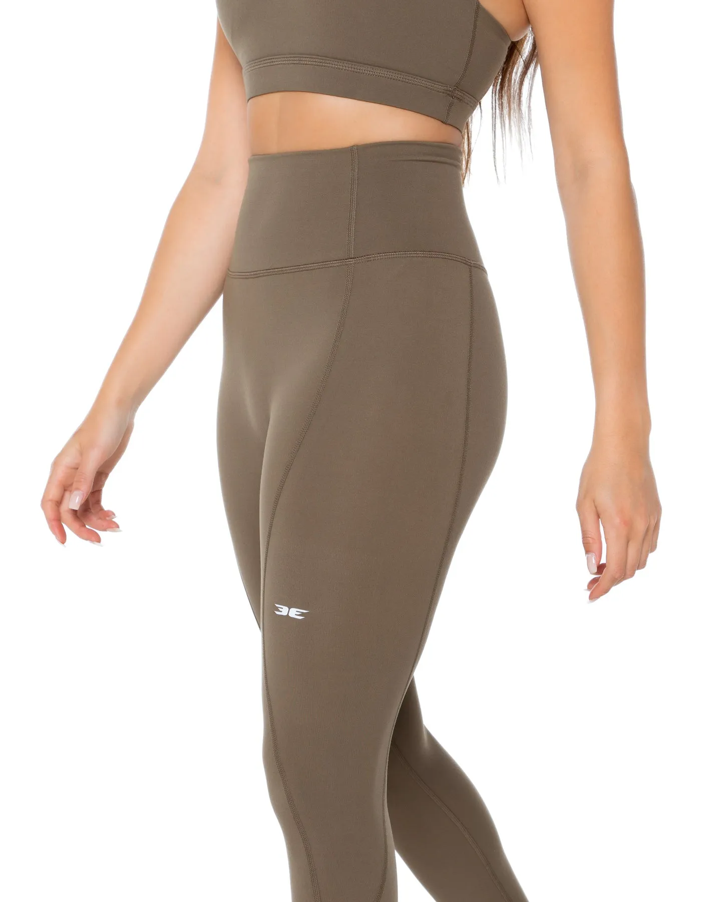 7/8 Curve Leggings - Dusty Khaki