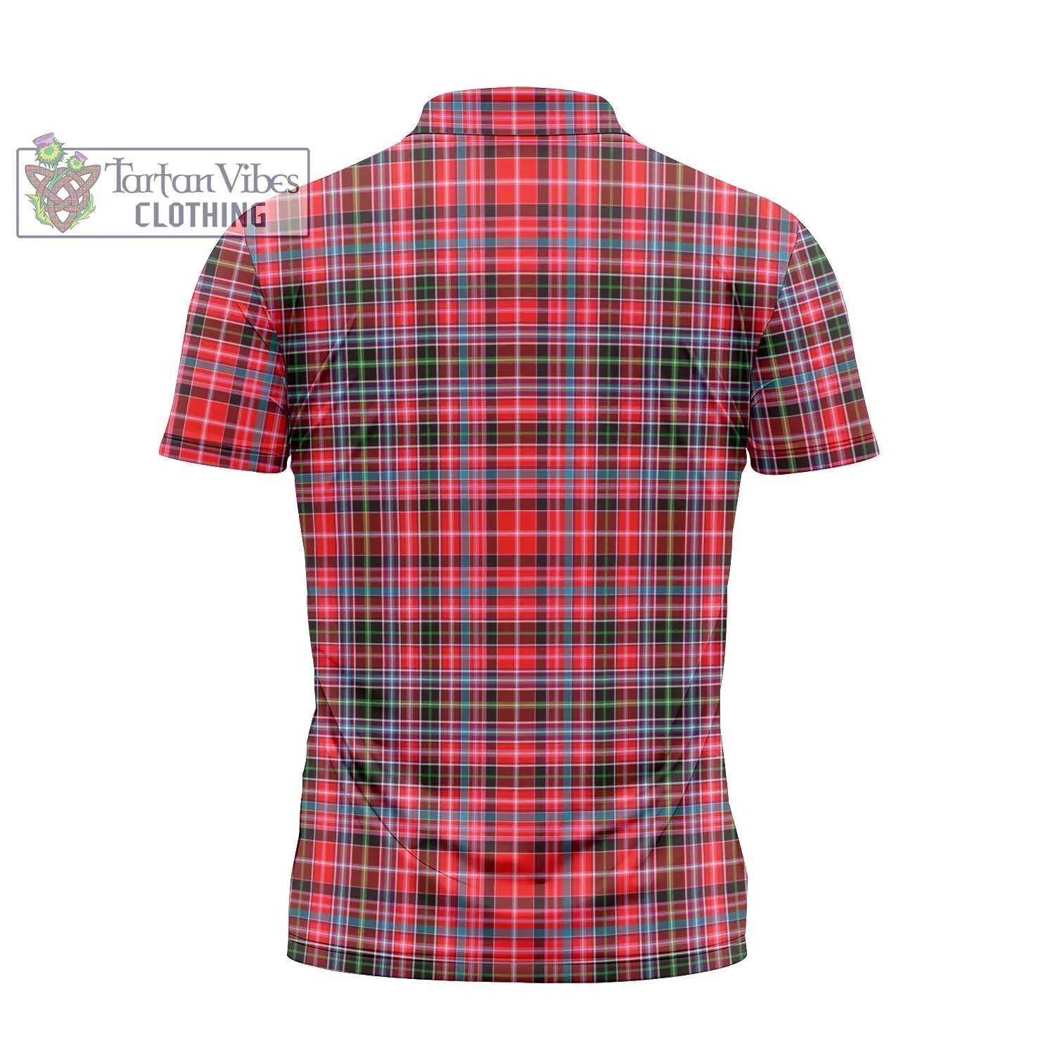 Aberdeen District Tartan Zipper Polo Shirt