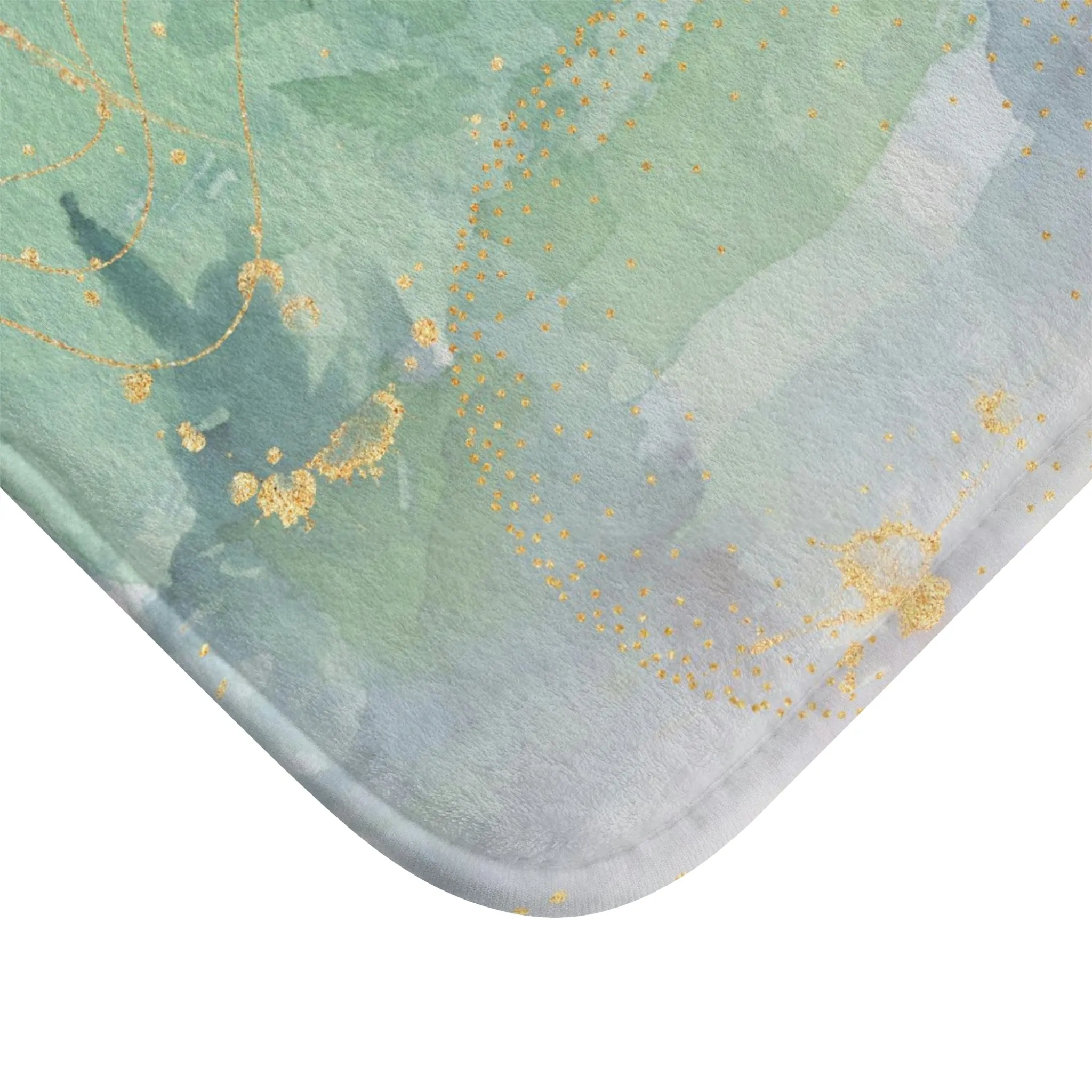 Abstract Bath Mat | Sage Green Trees Ombre