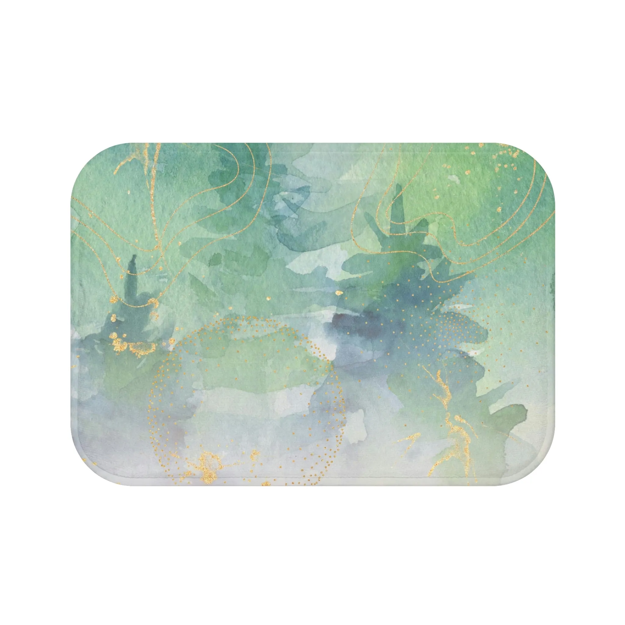 Abstract Bath Mat | Sage Green Trees Ombre