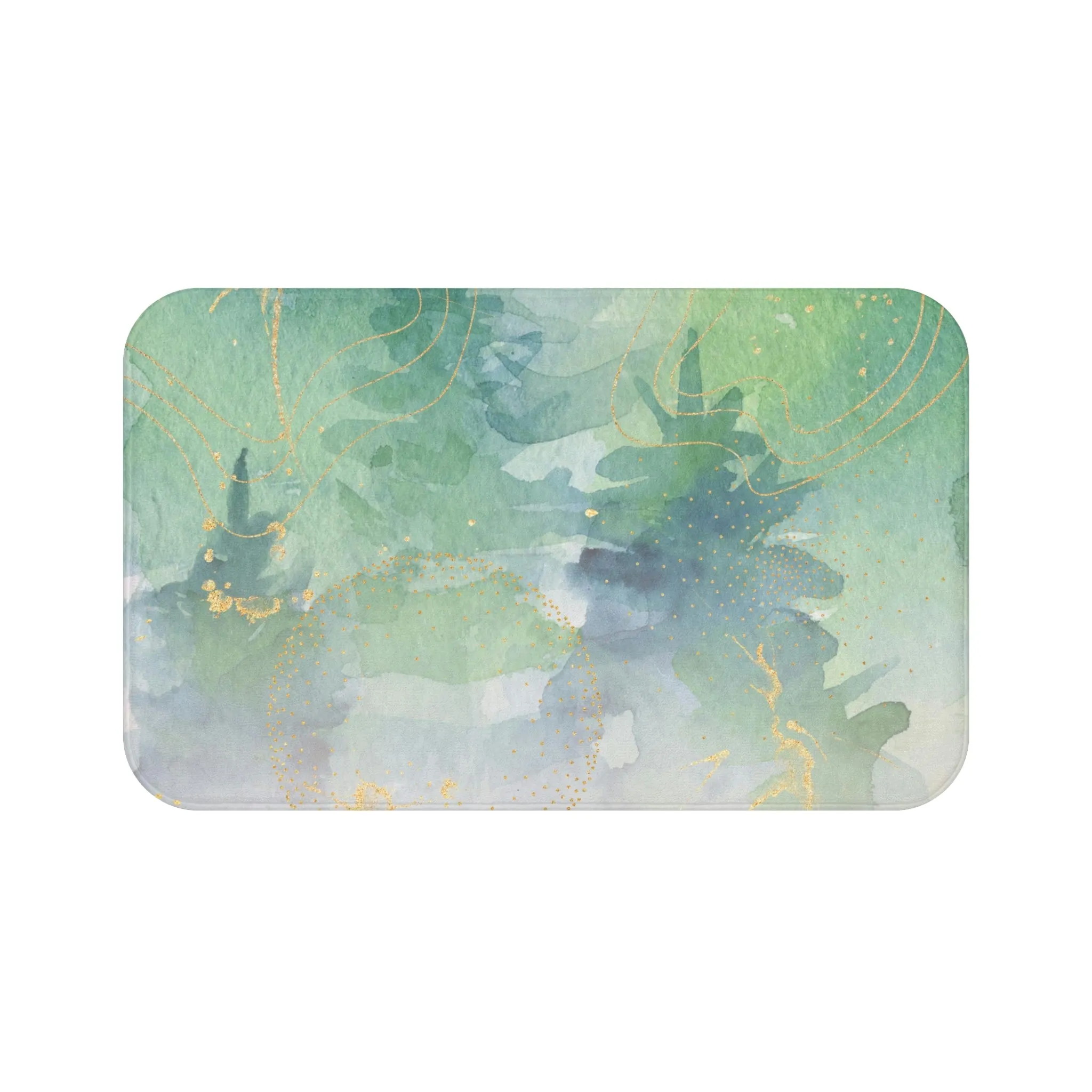 Abstract Bath Mat | Sage Green Trees Ombre