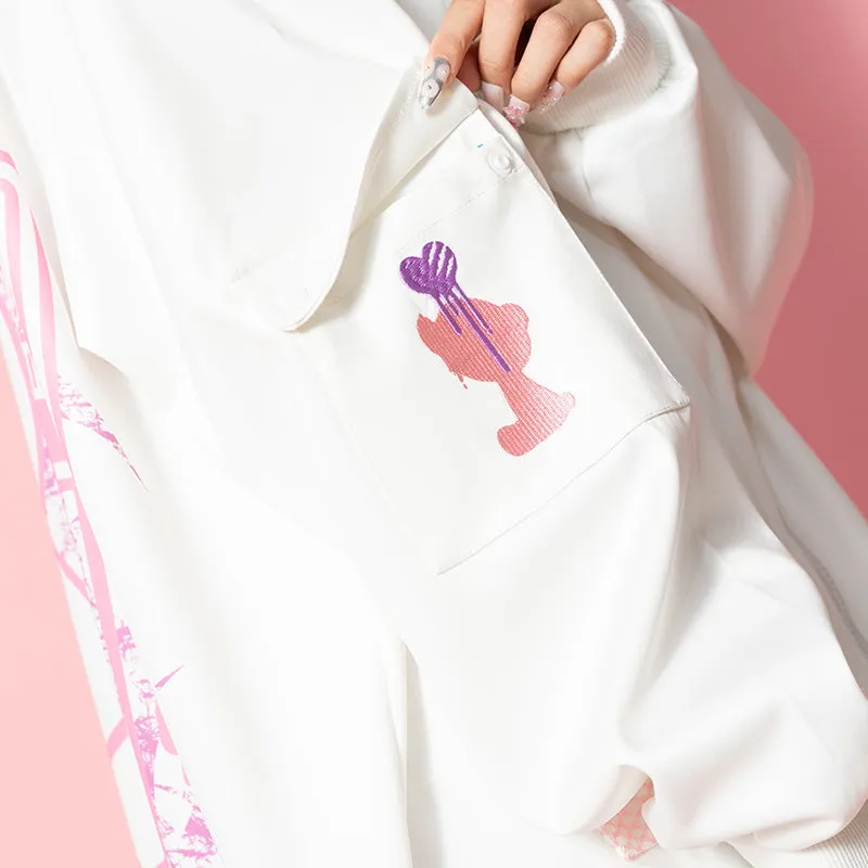 ACDC RAG & Gloomy Bear pastel mesh hoodie