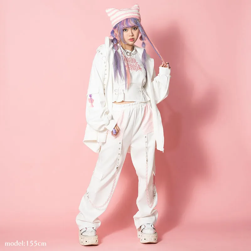 ACDC RAG & Gloomy Bear pastel mesh hoodie