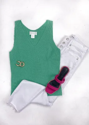 Alex Knit Tank- Jade ***FINAL SALE***