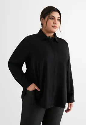 Alice Classic Long Sleeve Work Shirt - Black