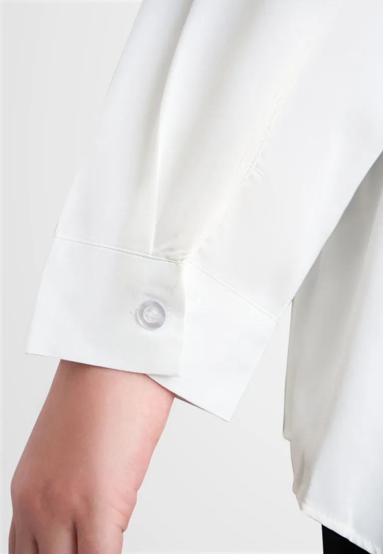 Alice Classic Long Sleeve Work Shirt - White