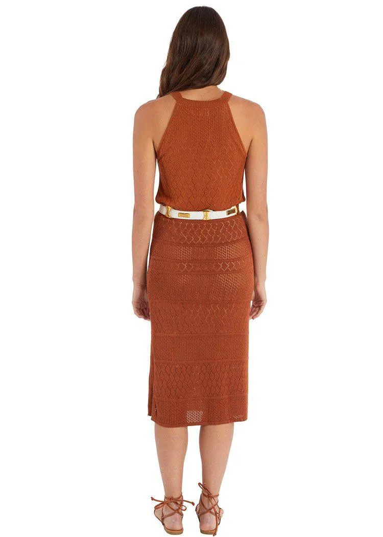 Allison Textured Knit Tank - Rust ***FINAL SALE***