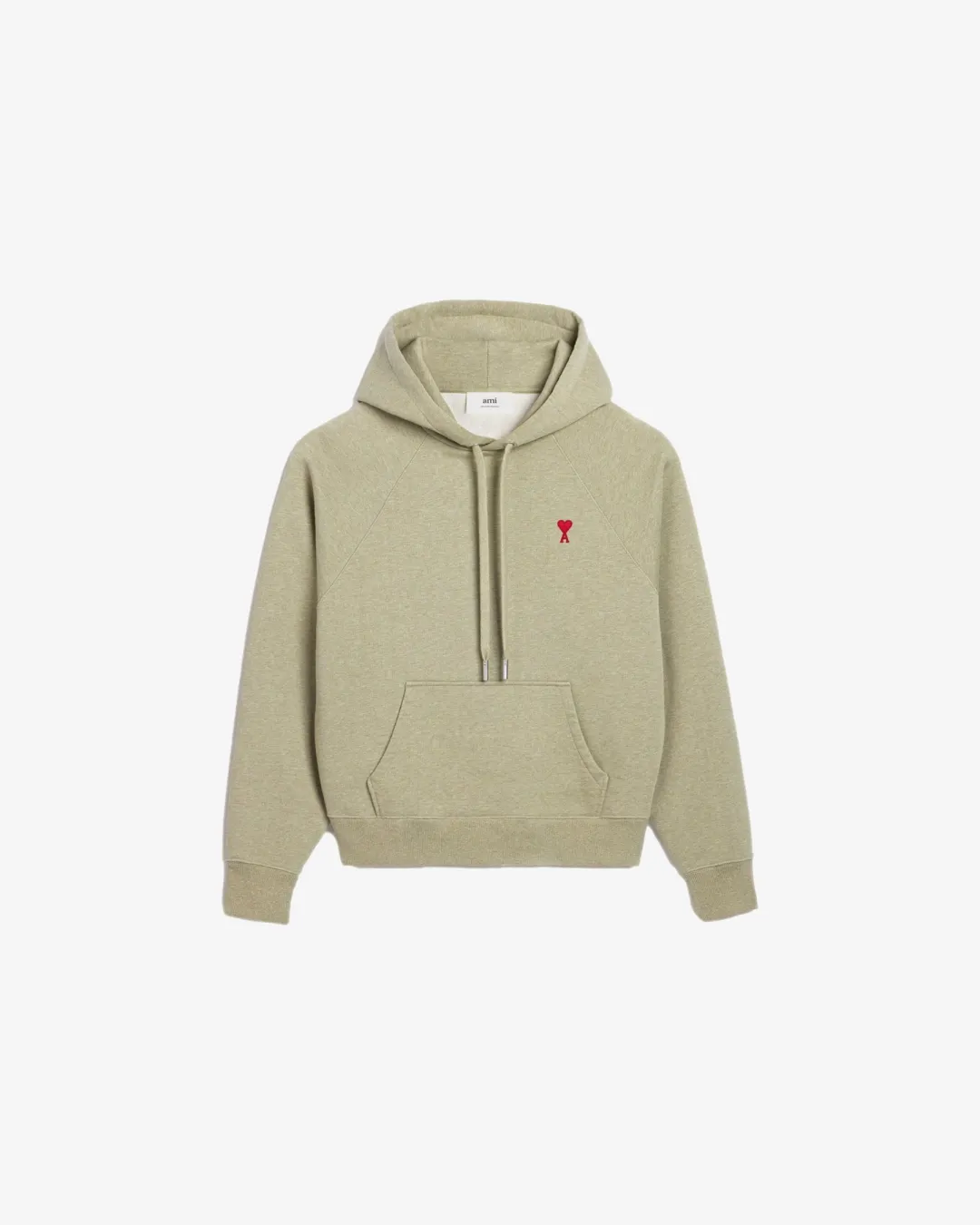 AMI Paris Embroidered Organic Cotton Hoodie