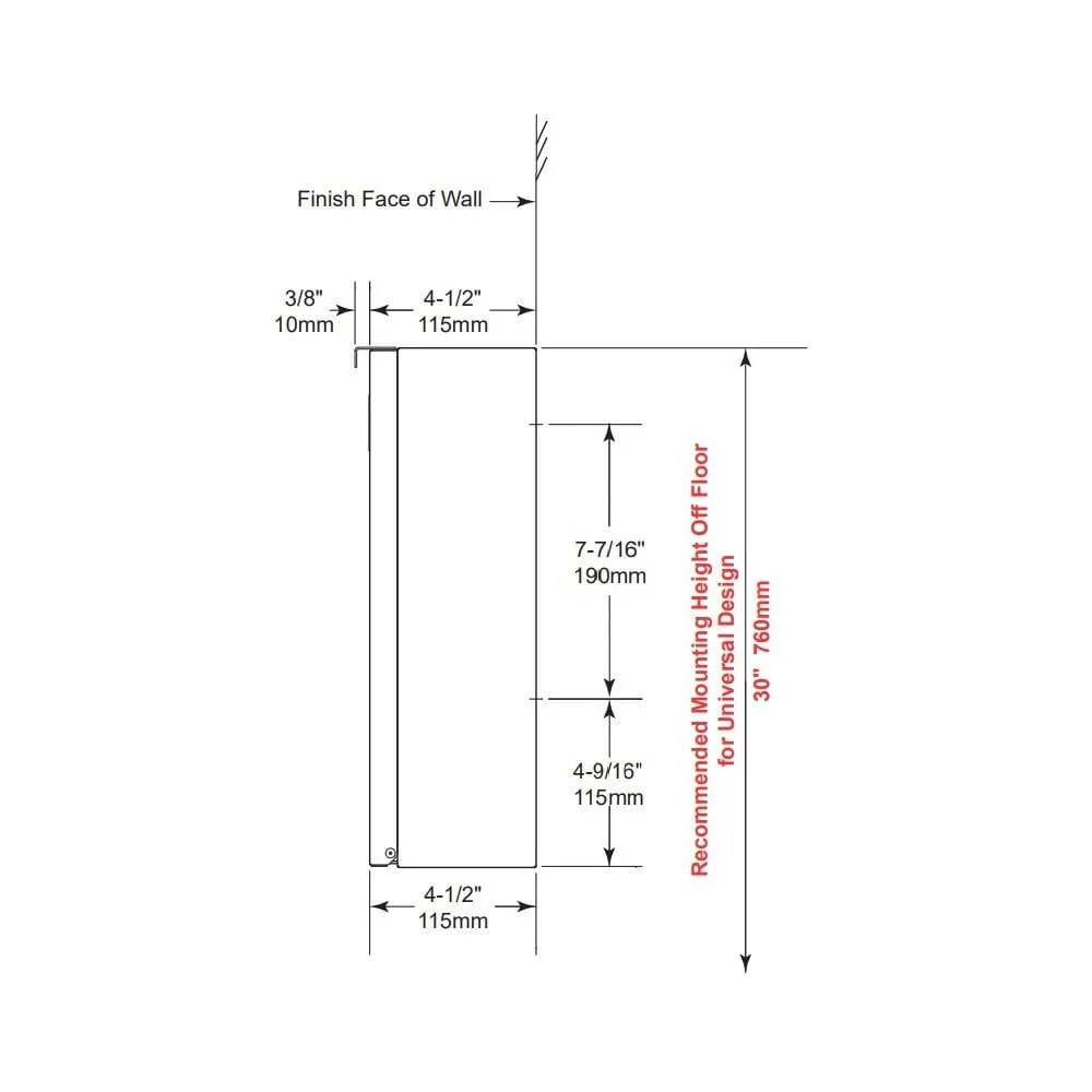 B-35139 TrimLineSeries Sanitary Disposal Unit