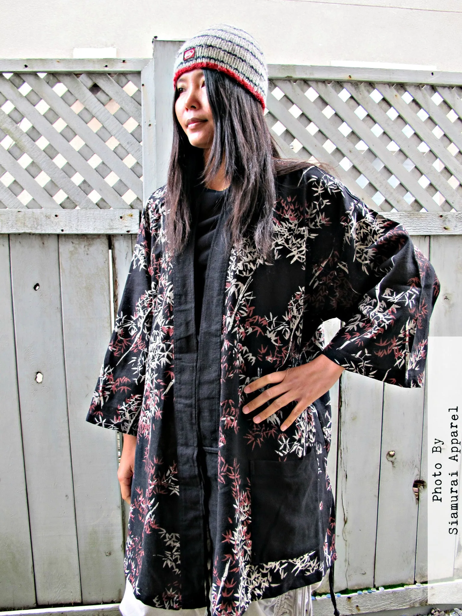 Bamboo Leaves Noragi Kimono Jacket