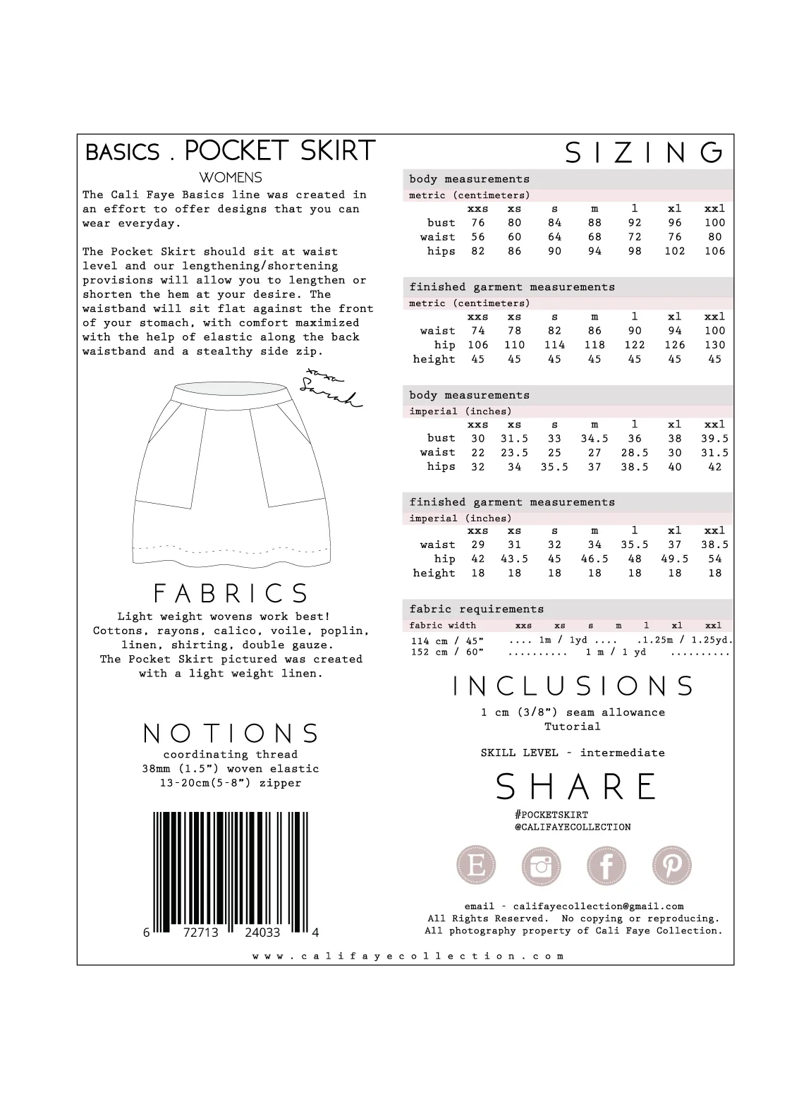 Basics Pocket Skirt