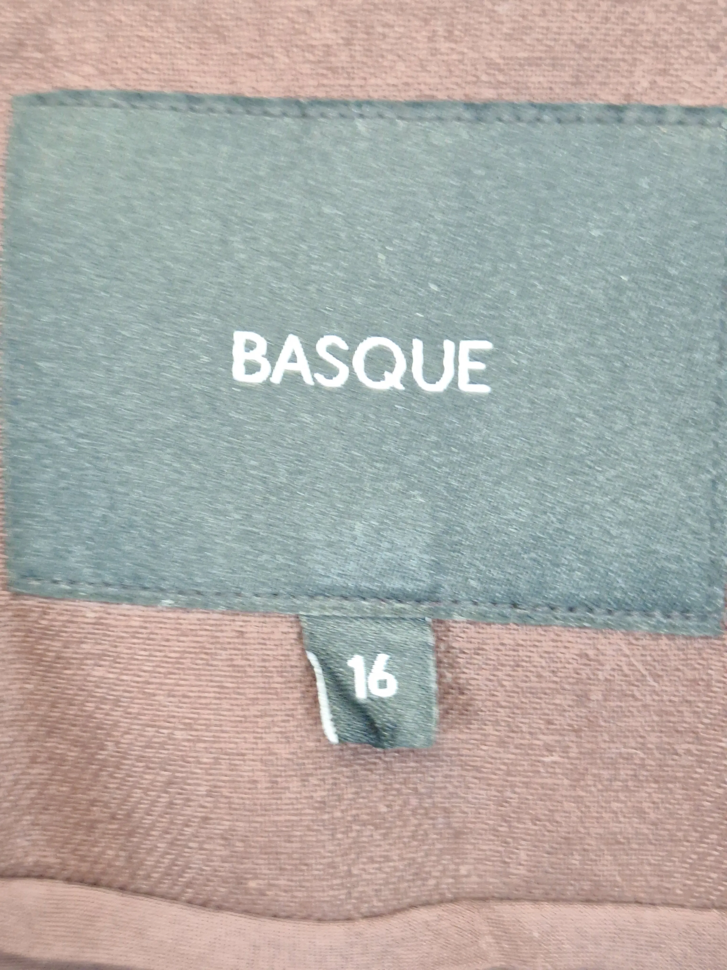 Basque Sophisticated Chocolate Linen Blazer Size 16