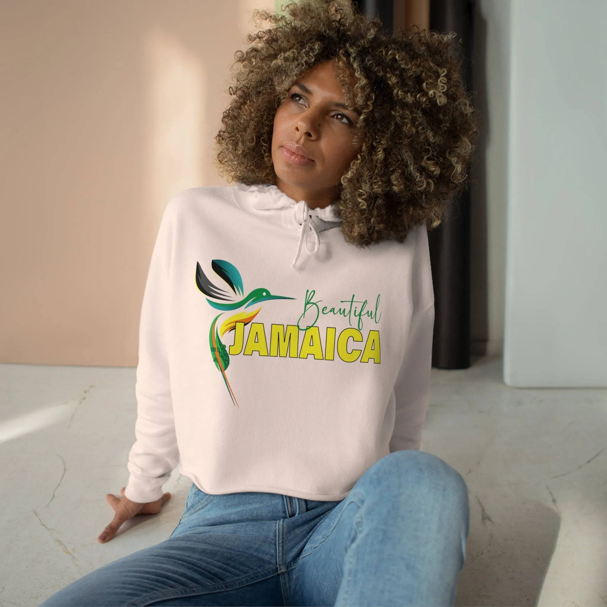 Beautiful Jamaica Crop top hoodie | Oversize Men Dress Shirt Big Women Unique hoodie| Unisex Slim fit Jersey