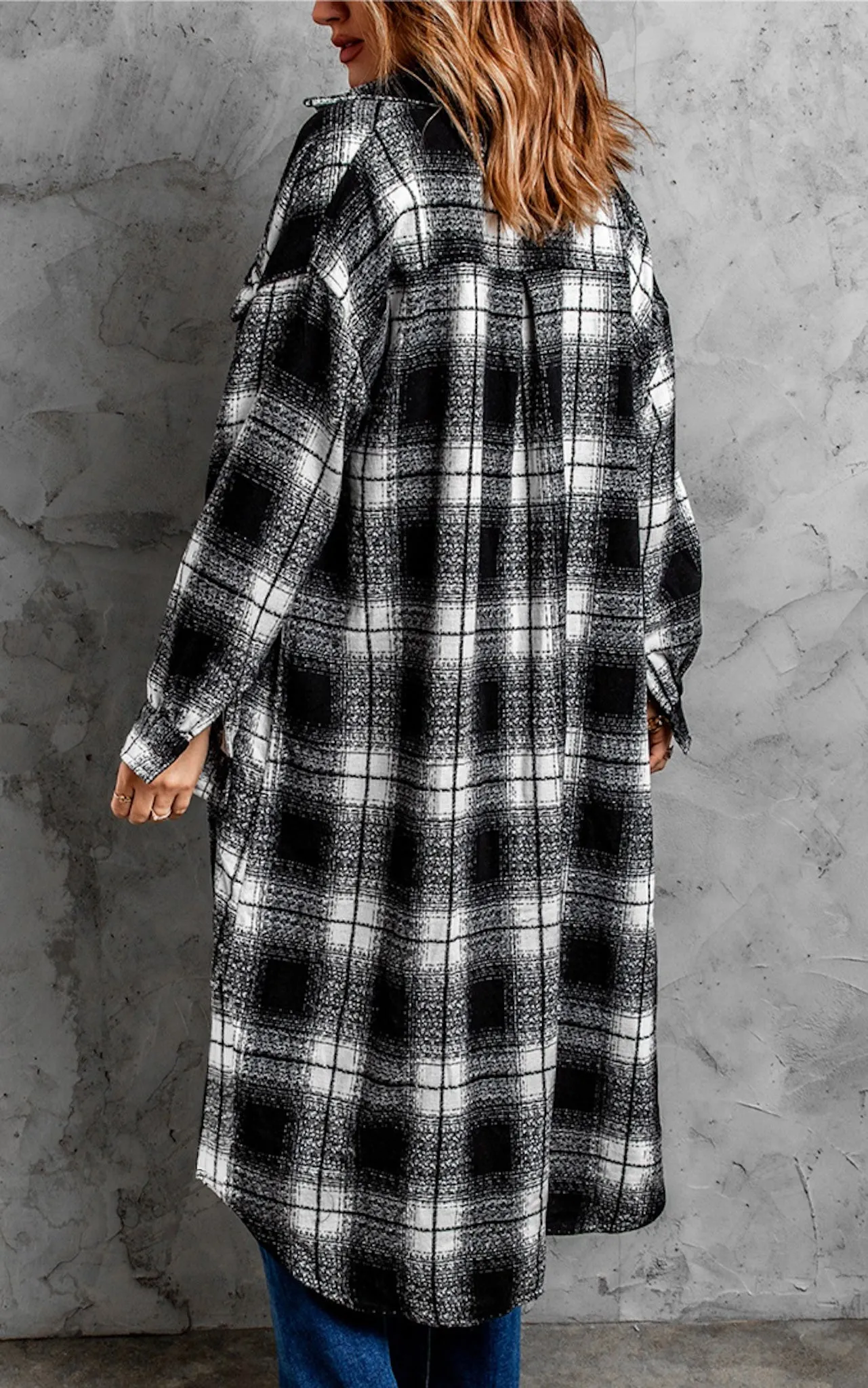 Black & White Plaid Shacket