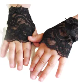 Black Lace fingerless gloves for Girls