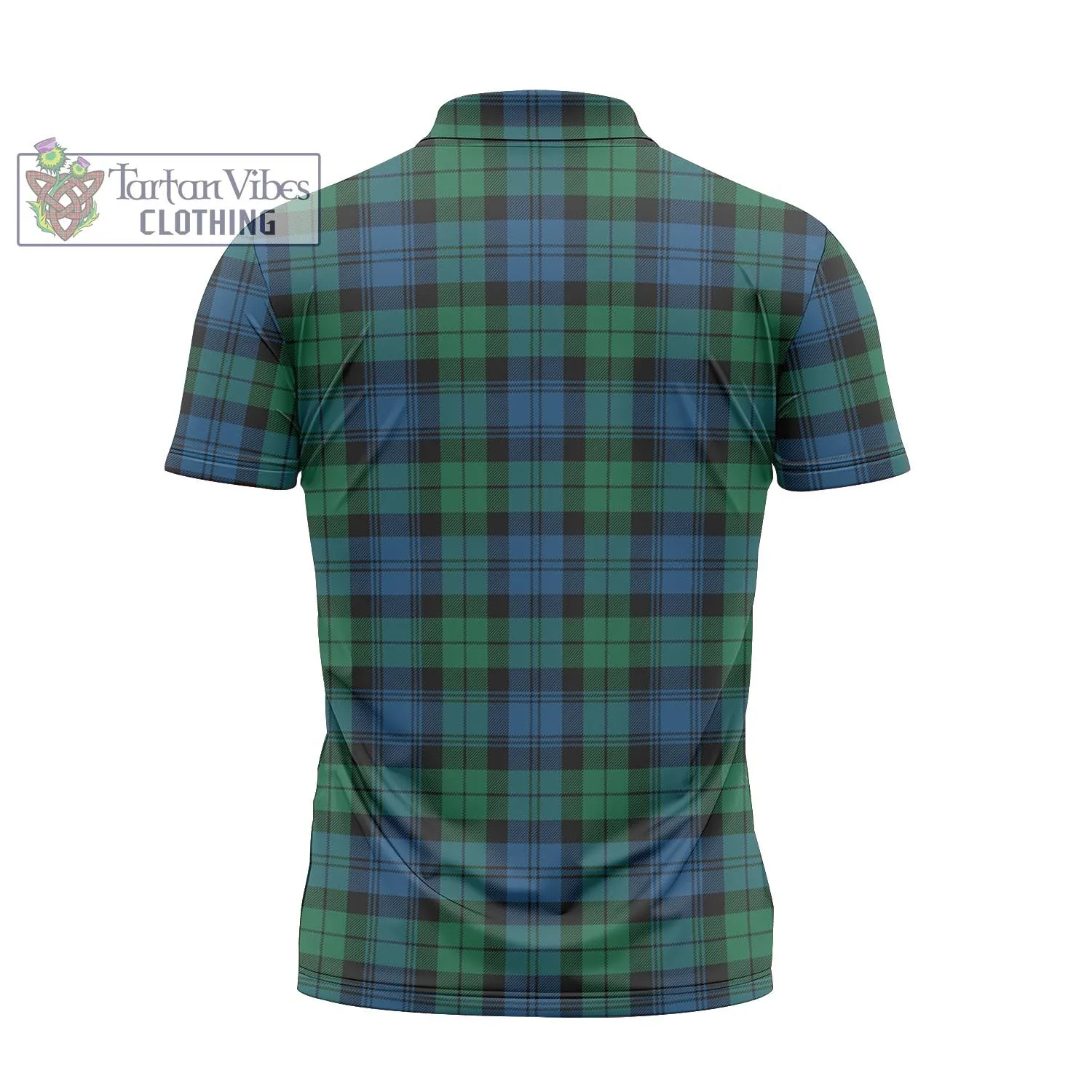 Black Watch Ancient Tartan Zipper Polo Shirt