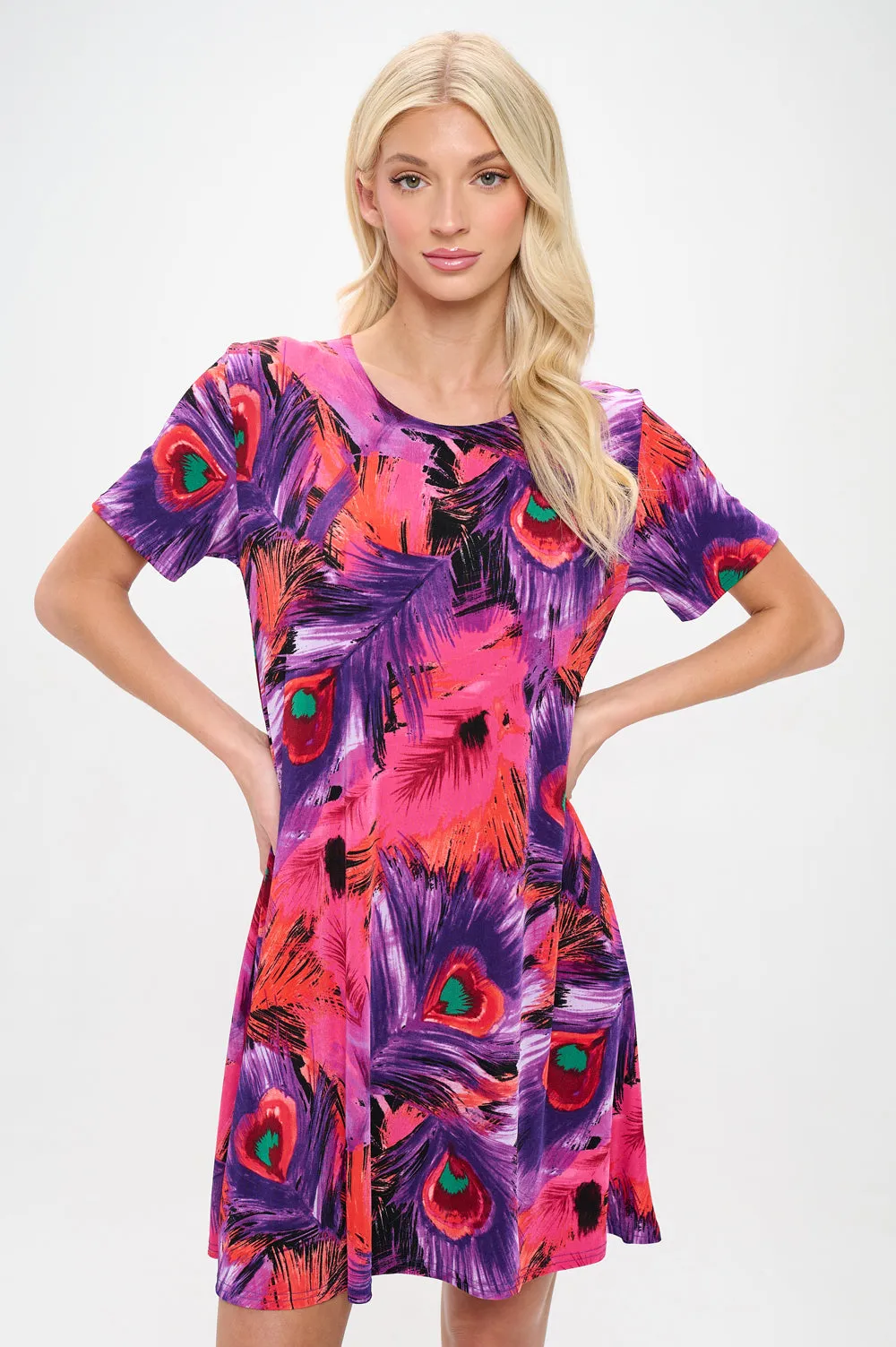 BNS Missy Dress Short Sleeve Print-7004BN-SRP1-W438