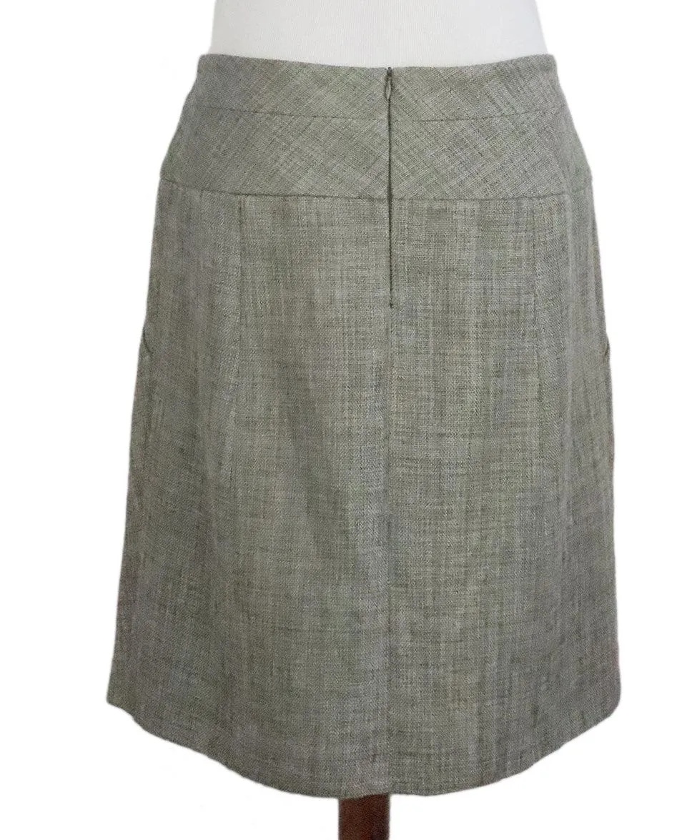 Brunello Cucinelli Grey Cotton Skirt sz 8