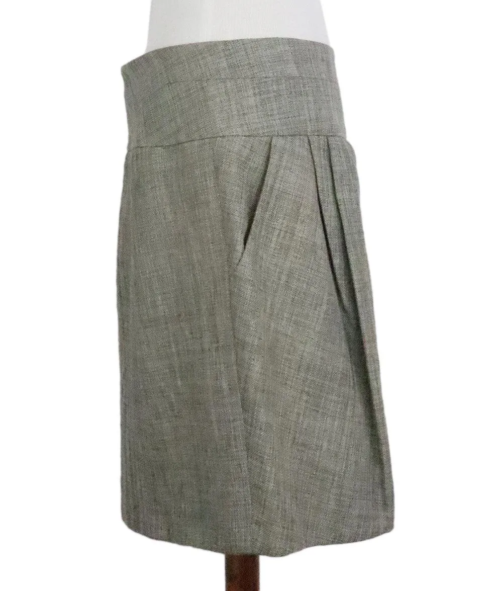 Brunello Cucinelli Grey Cotton Skirt sz 8