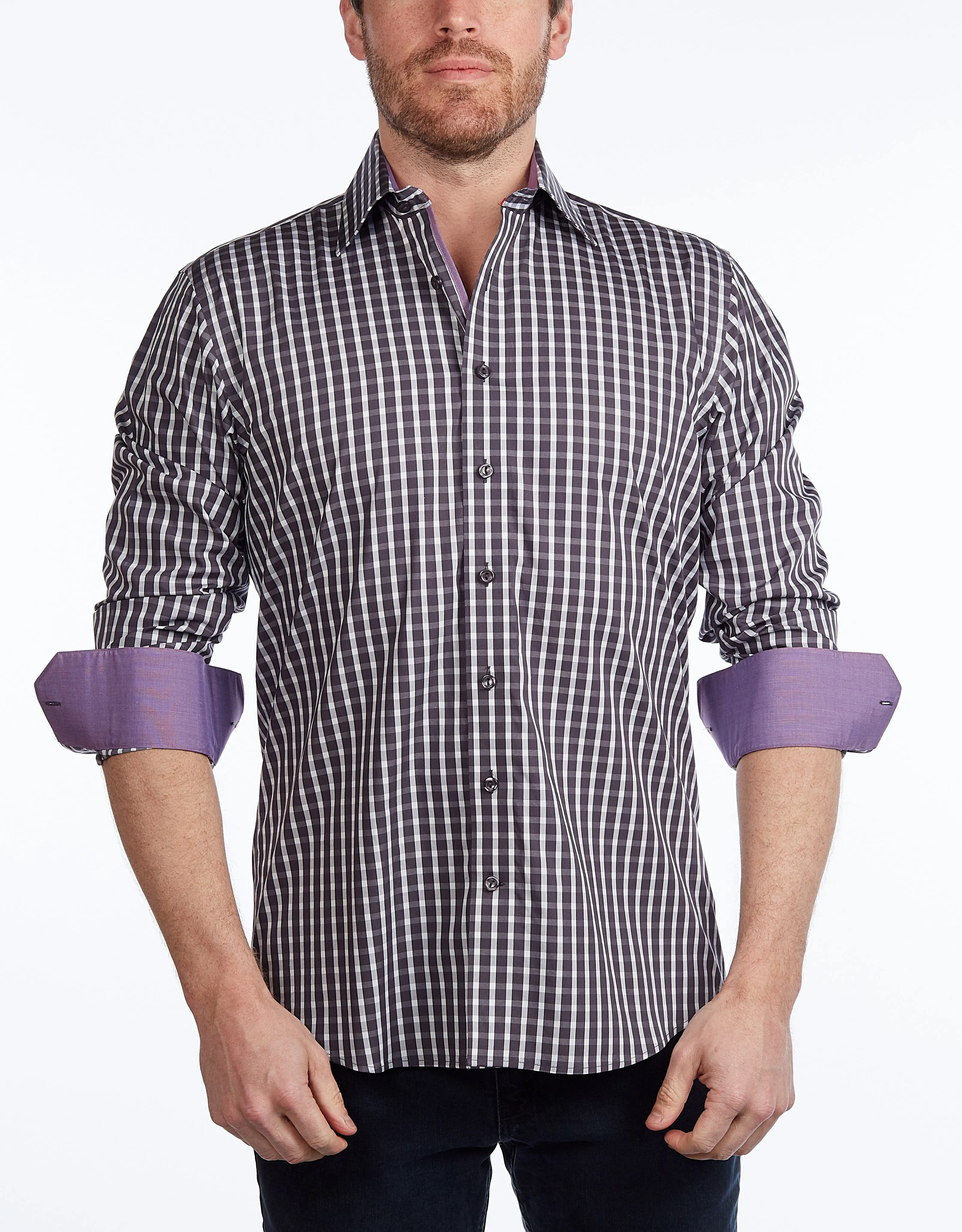 Button-Up Shirt // -  Contemporary Fit - Contrast trimming - final sale