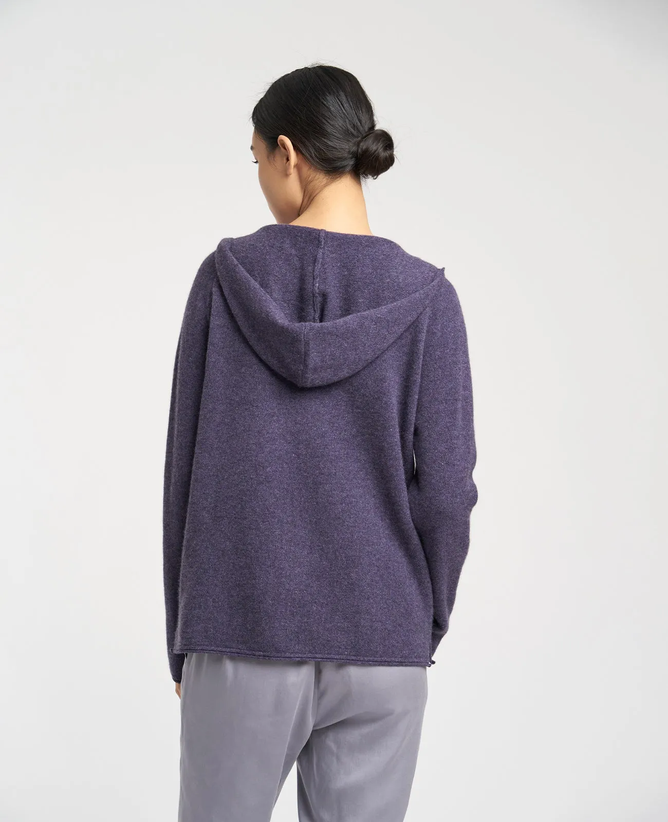 Cashmere V-Neck Hoodie