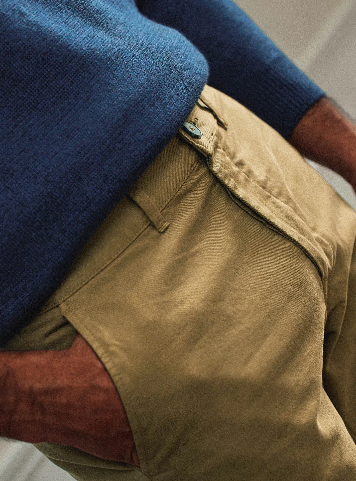 Chino Ajusté Charles Sienna Beige