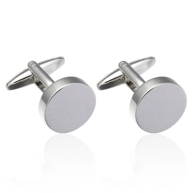 Circular Blank Minimalist Cufflinks