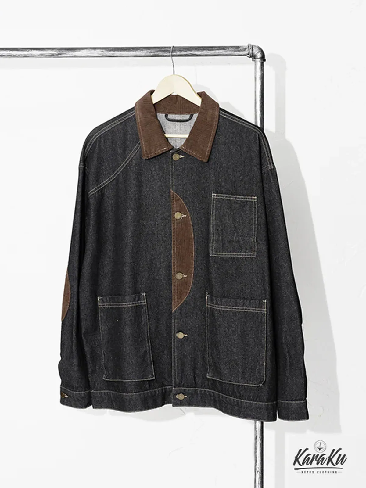 City Boy Corduroy Patch Denim Jacket