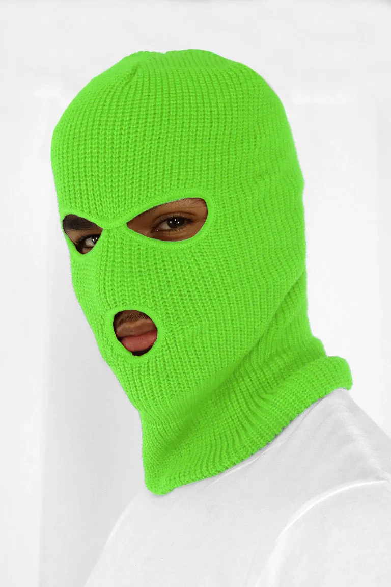 Classic Full Face Balaclava Mask (Neon Green)