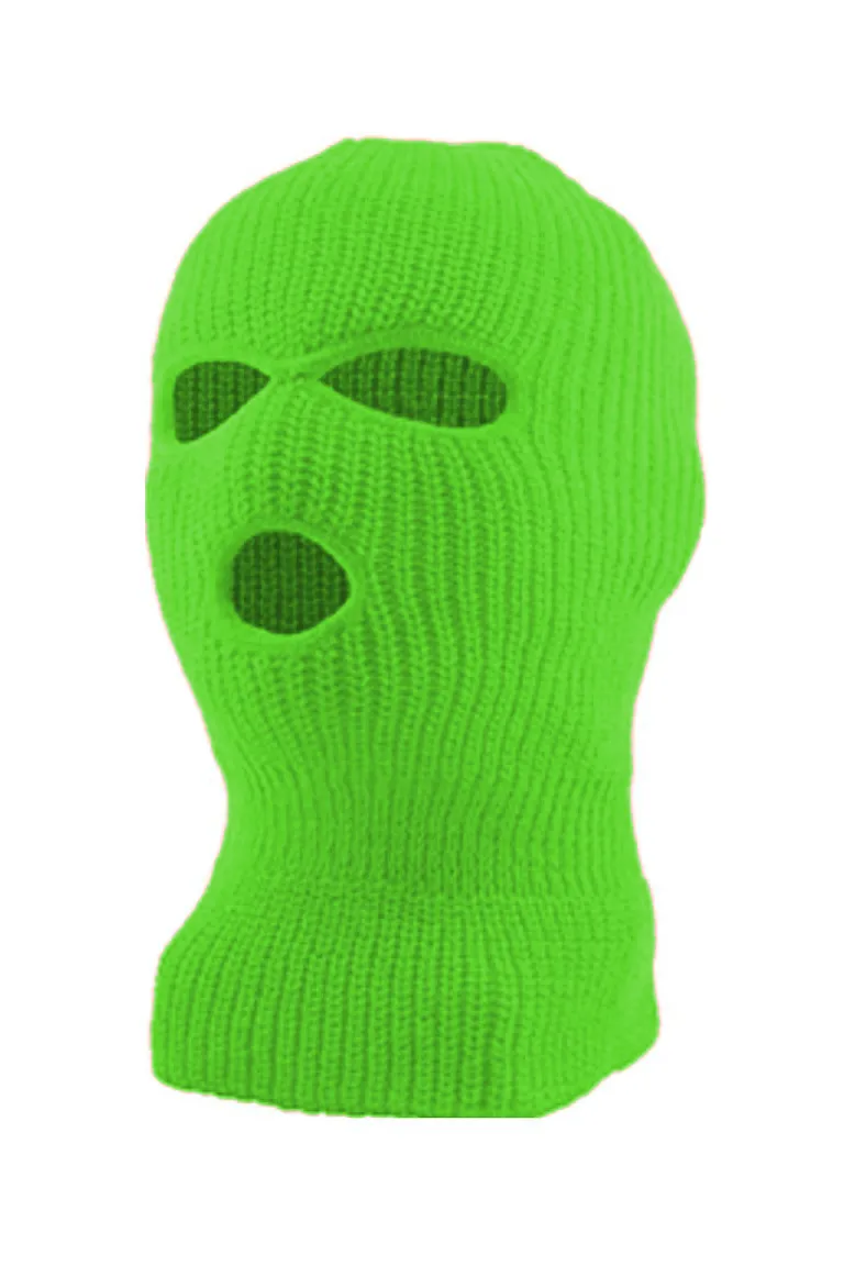 Classic Full Face Balaclava Mask (Neon Green)