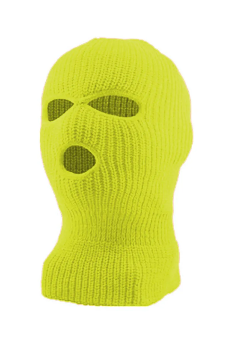 Classic Full Face Balaclava Mask (Neon Yellow)