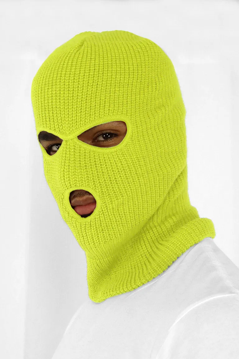 Classic Full Face Balaclava Mask (Neon Yellow)