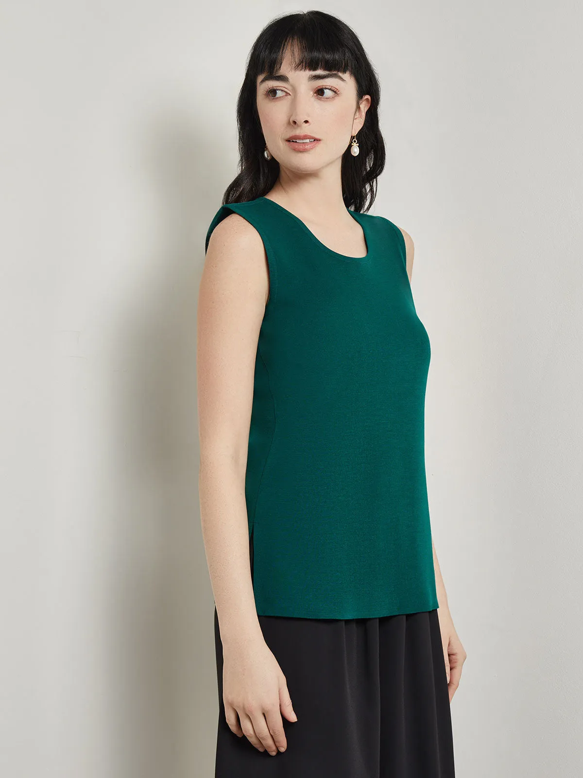 Classic Knit Tank Top, Spruce