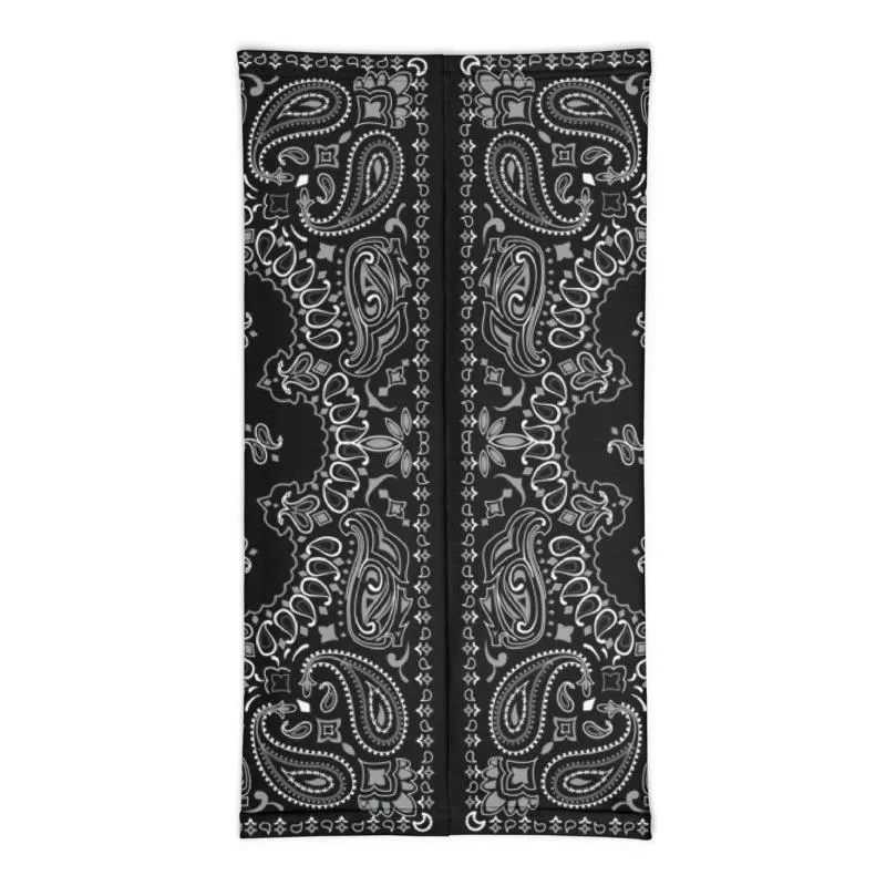 Classic Retro paisley biker face cover,  Washable Reusable Mask,  black white print neck gaiter unisex men women scarf - us fast shipping