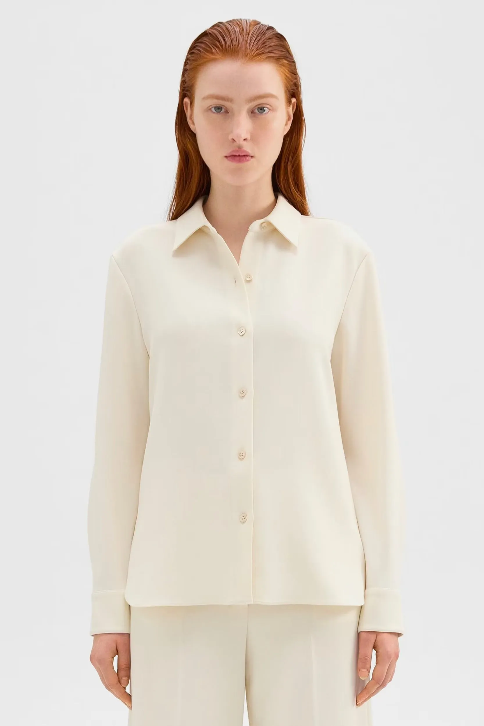 Classic Straight Shirt in Rice