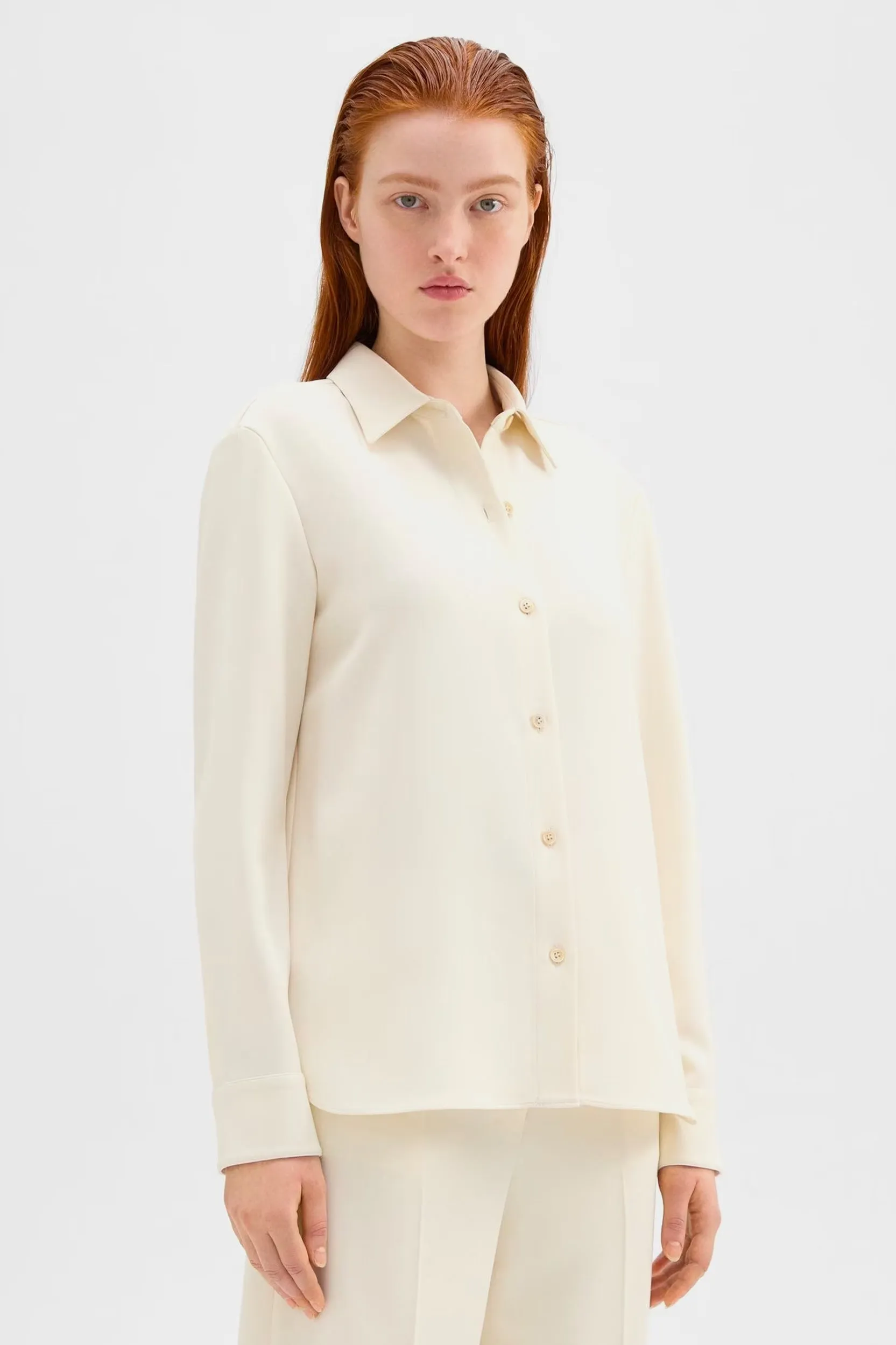 Classic Straight Shirt in Rice