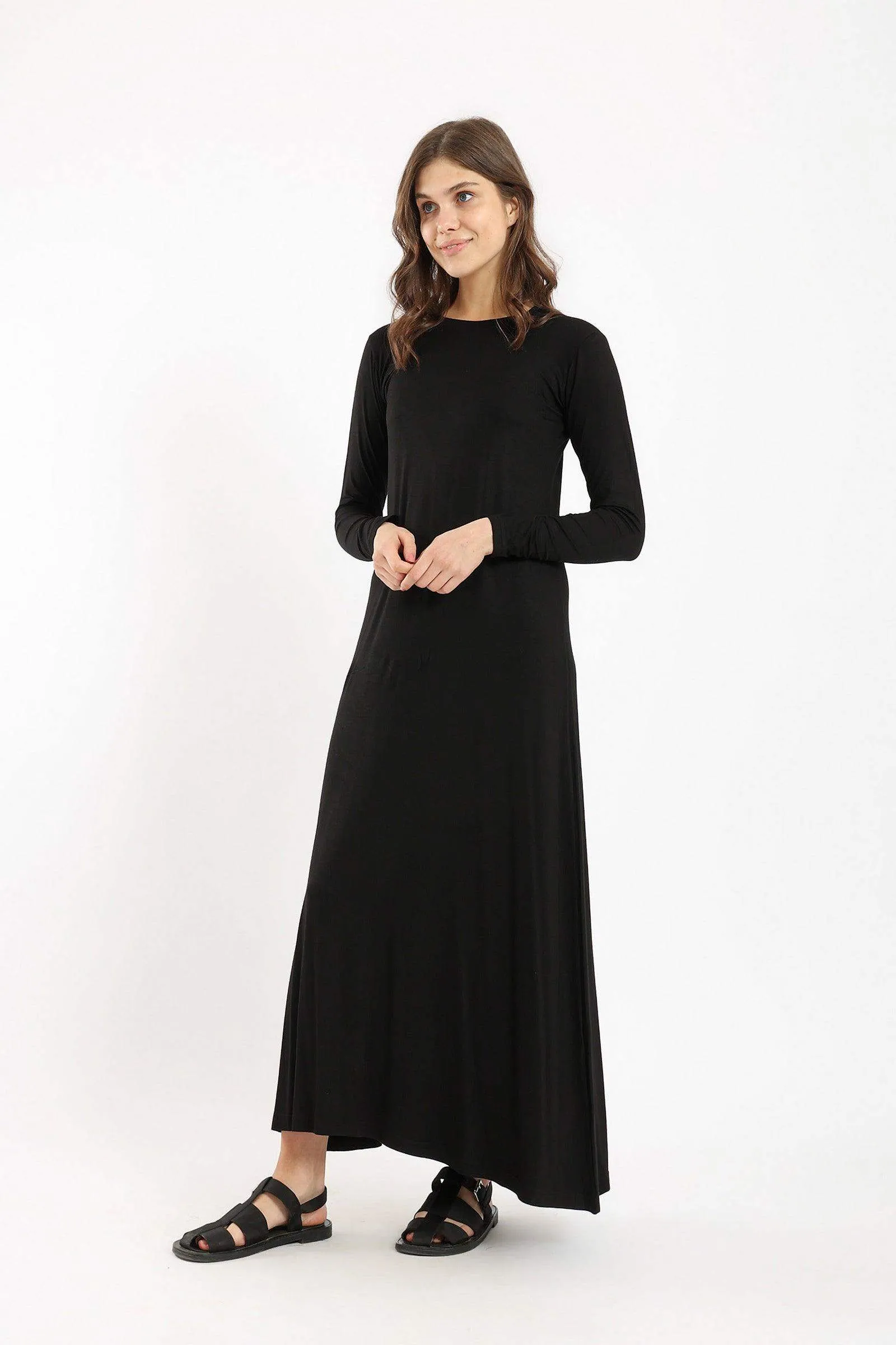 Crew Neck Maxi Dress