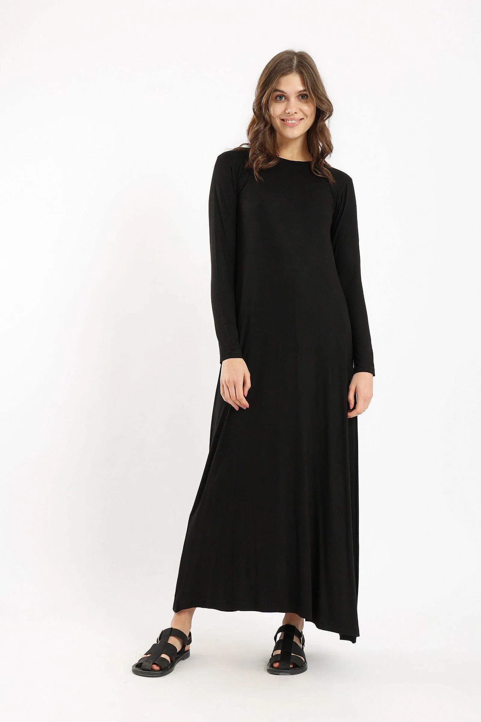 Crew Neck Maxi Dress