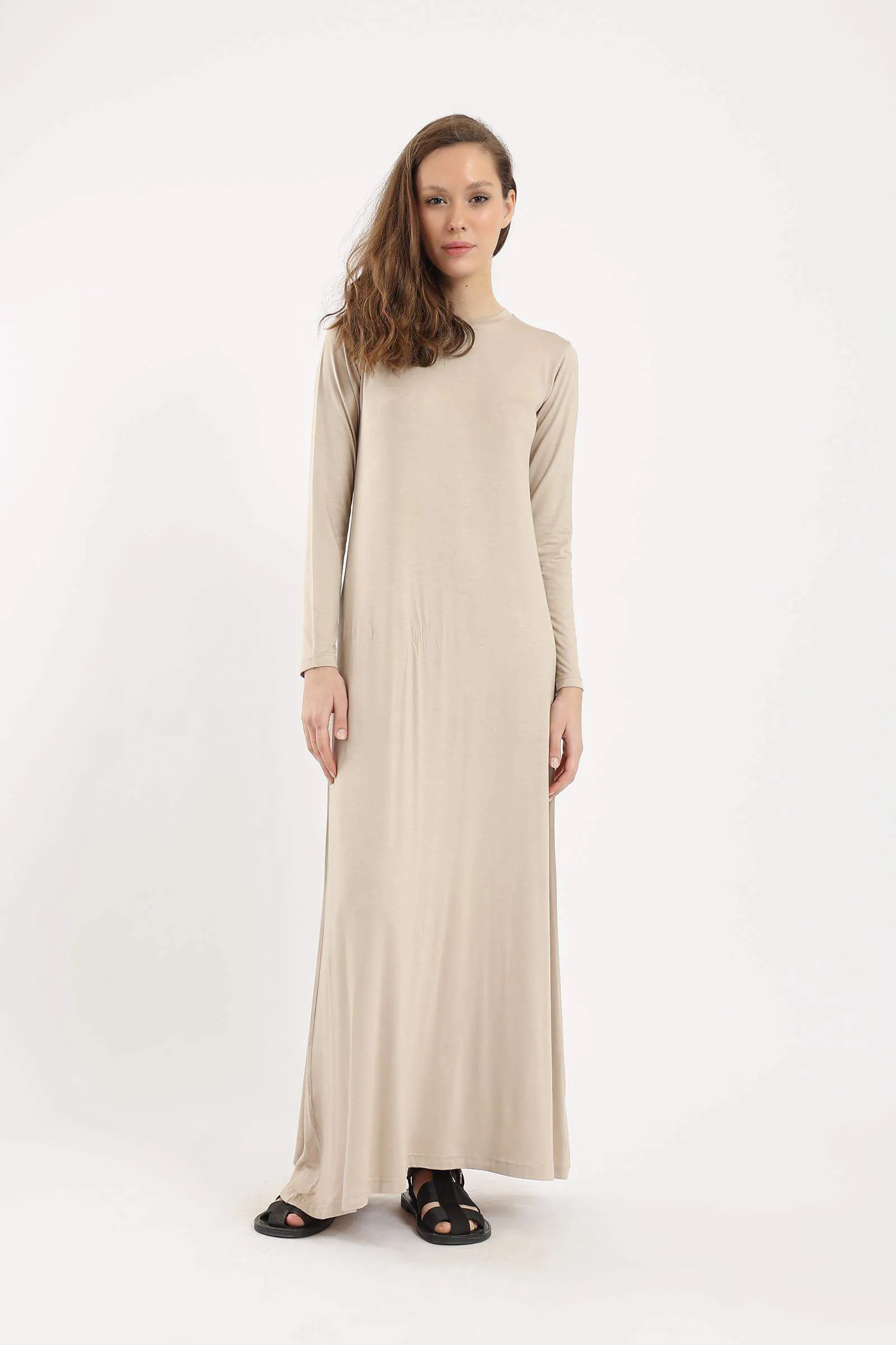 Crew Neck Maxi Dress