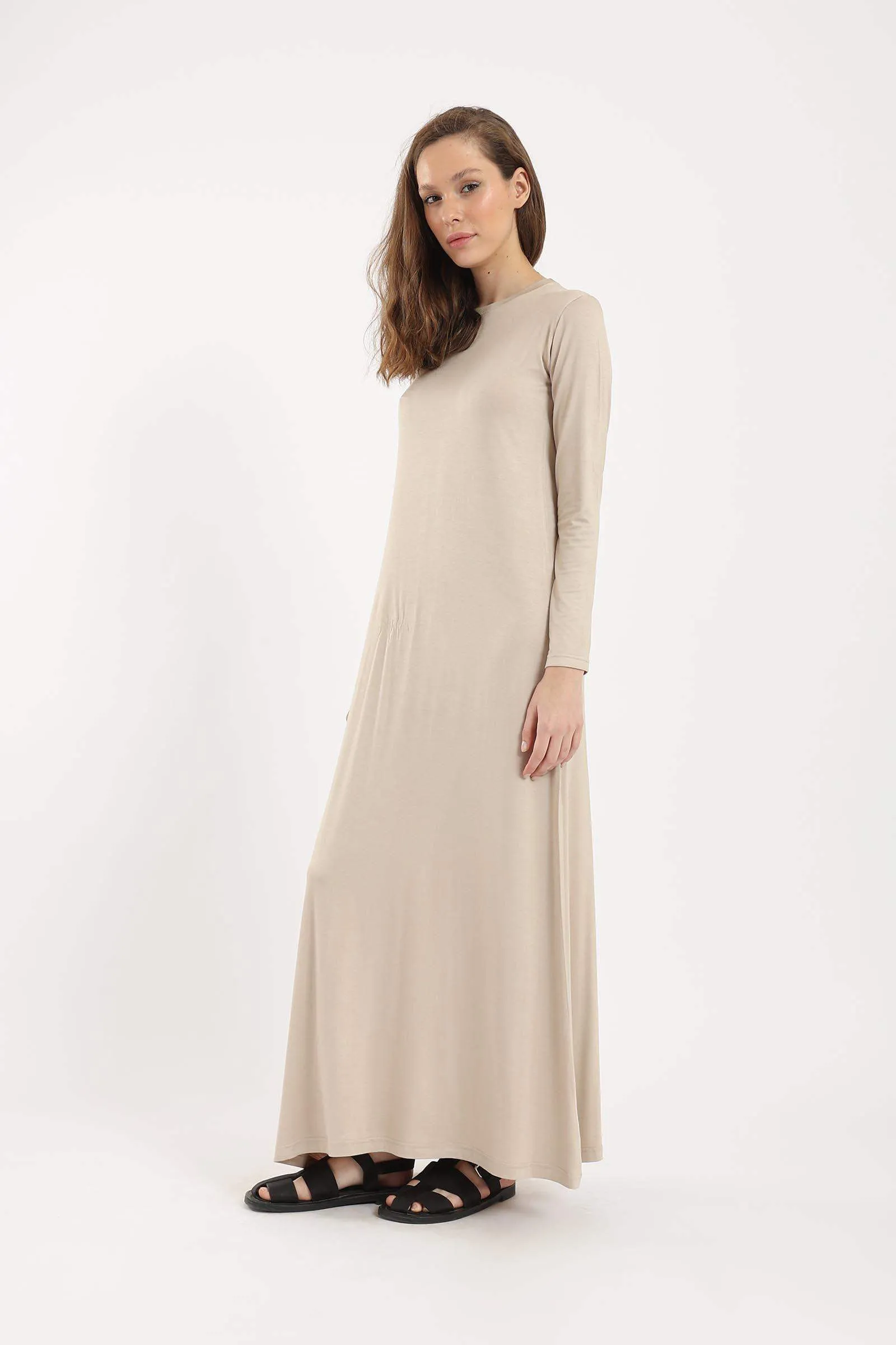 Crew Neck Maxi Dress