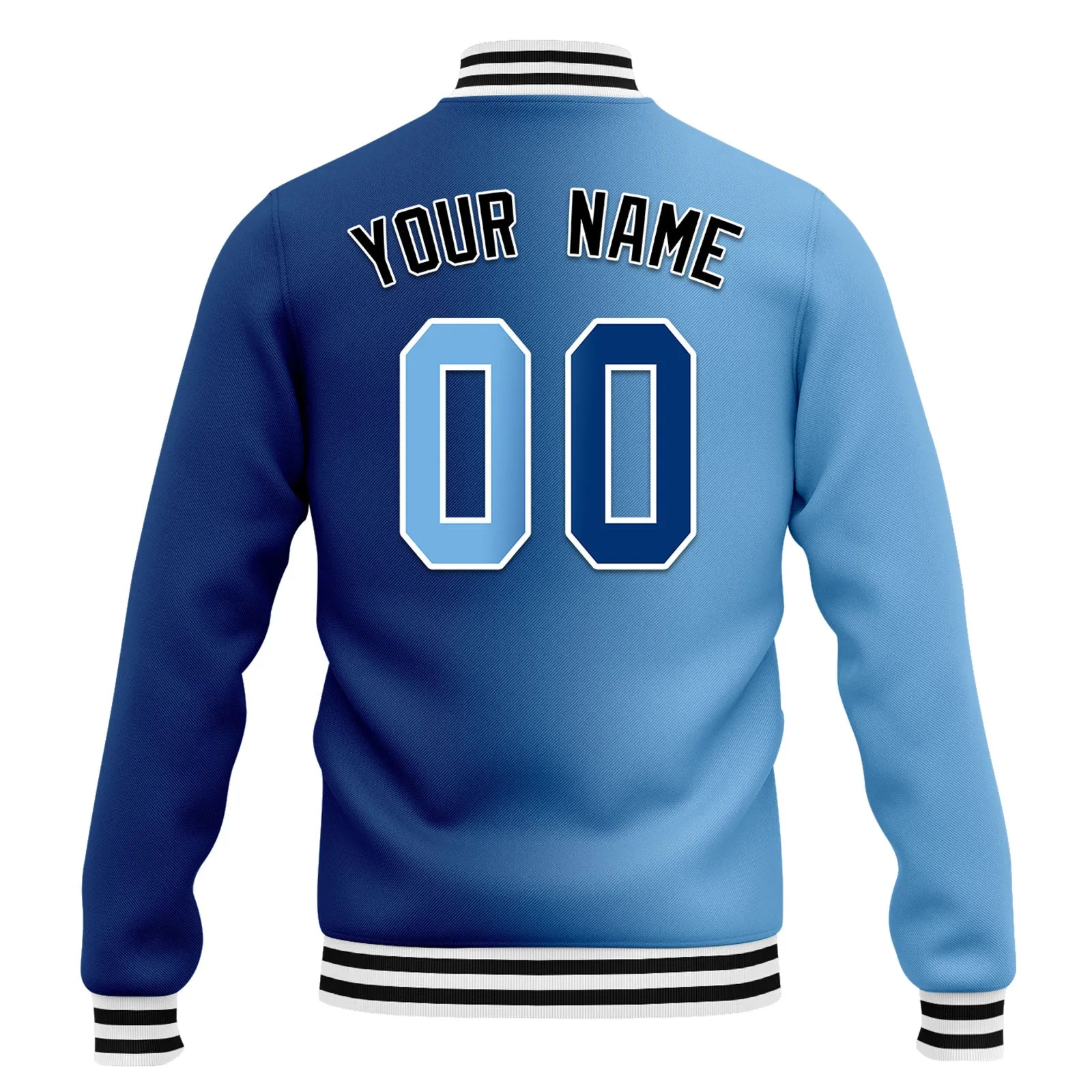 Custom Gradient Fashion Jacket Bomber Full-Snap Varsity Letterman Personalized Jacket FZ005-D028016-23