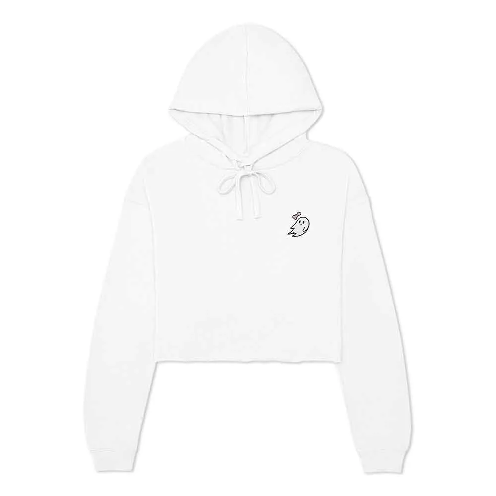 Dalix Heartly Ghost Cropped Hoodie