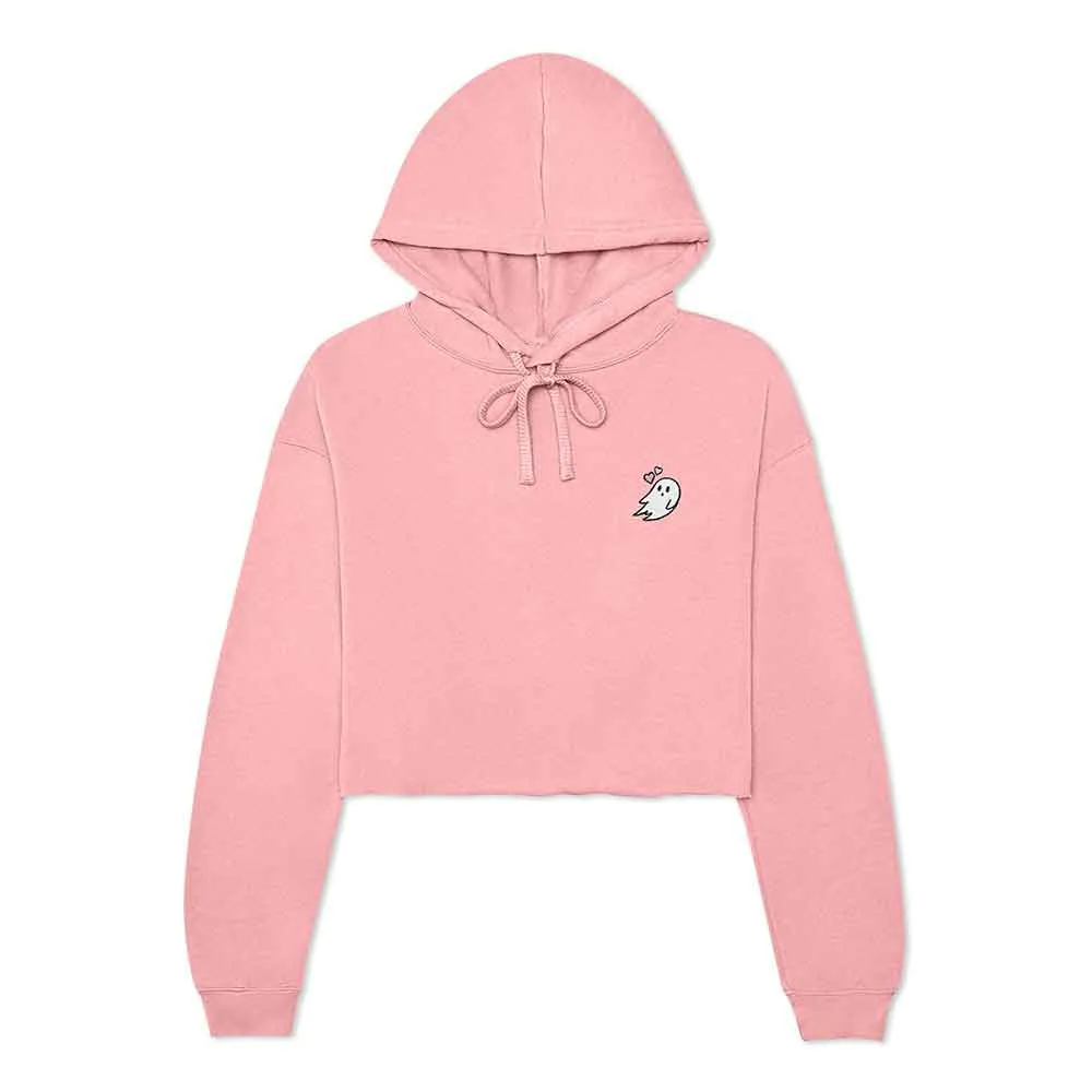 Dalix Heartly Ghost Cropped Hoodie